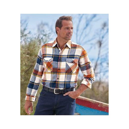 Flanelowa koszula w kratę Country ze sklepu Atlas For Men w kategorii Koszule męskie - zdjęcie 175381480