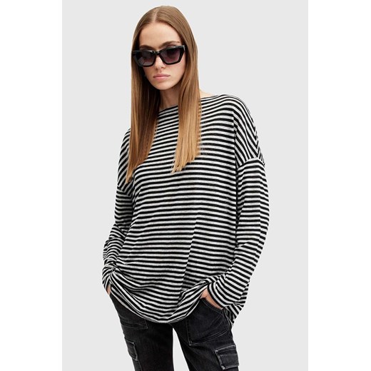 AllSaints bluzka RITA STRIPE TEE damska kolor biały wzorzysta W003JY ze sklepu ANSWEAR.com w kategorii Bluzki damskie - zdjęcie 175385831
