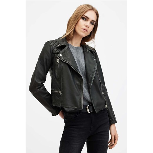 AllSaints kurtka skórzana CARGO BIKER damska kolor czarny przejściowa W085LB ze sklepu ANSWEAR.com w kategorii Kurtki damskie - zdjęcie 175386684