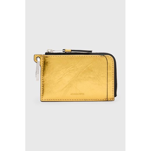 AllSaints portfel skórzany REMY WALLET damski kolor złoty W017XZ ze sklepu ANSWEAR.com w kategorii Portfele damskie - zdjęcie 175387313