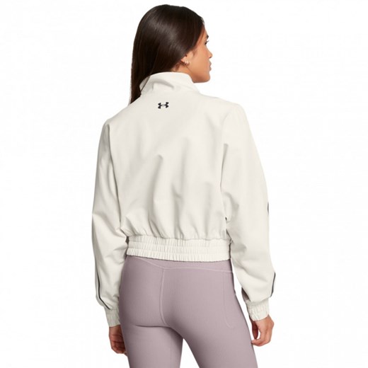 Damska kurtka treningowa Under Armour Unstoppable Crop Jacket - biała ze sklepu Sportstylestory.com w kategorii Kurtki damskie - zdjęcie 175389372