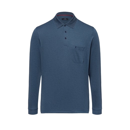Ragman Męska koszulka polo Mężczyźni Bawełna granatowy wzorzysty ze sklepu vangraaf w kategorii T-shirty męskie - zdjęcie 175392282