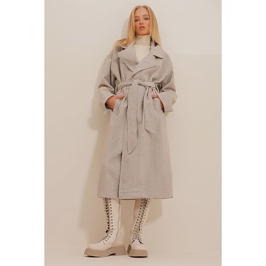 Trend Alacati Płaszcz przejściowy w kolorze beżowym Trend Alacati L promocja Limango Polska