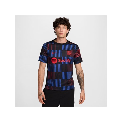 Męska przedmeczowa koszulka piłkarska z krótkim rękawem Nike Dri-FIT FC Barcelona Academy Pro (wersja wyjazdowa) - Czerń ze sklepu Nike poland w kategorii T-shirty męskie - zdjęcie 175395440