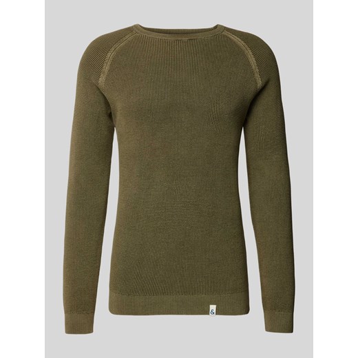 Sweter z dzianiny z prążkowanymi wykończeniami ze sklepu Peek&Cloppenburg  w kategorii Swetry męskie - zdjęcie 175395973