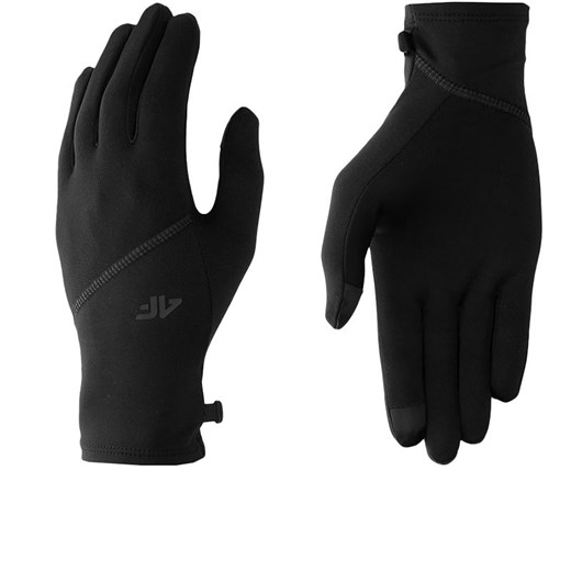 Rękawiczki 4F Touch Screen WAW24AGLOU08120S - czarne ze sklepu streetstyle24.pl w kategorii Rękawiczki męskie - zdjęcie 175396510