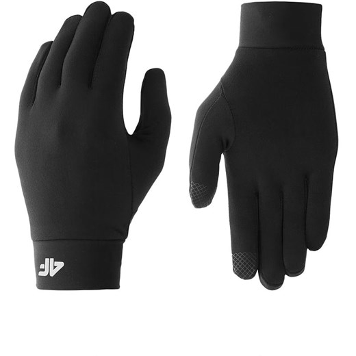 Rękawiczki 4F Touch Screen WAW24AGLOU08620S - czarne ze sklepu streetstyle24.pl w kategorii Rękawiczki męskie - zdjęcie 175396513