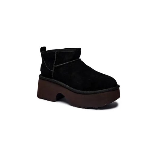 UGG Skórzane śniegowce Classic Ultra Mini New Heights | z dodatkiem wełny ze sklepu Gomez Fashion Store w kategorii Śniegowce damskie - zdjęcie 175396691