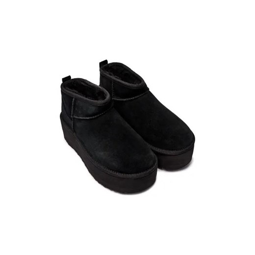 UGG Skórzane śniegowce W CLASSIC ULTRA MINI | z dodatkiem wełny 38 Gomez Fashion Store