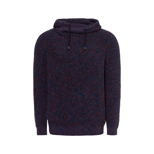 Ragman Męski sweter z kapturem Mężczyźni Bawełna granatowy jednolity ze sklepu vangraaf w kategorii Bluzy męskie - zdjęcie 175397292