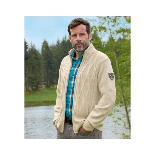 Trykotowy, melanżowy kardigan Outdoor ze sklepu Atlas For Men w kategorii Swetry męskie - zdjęcie 175397341
