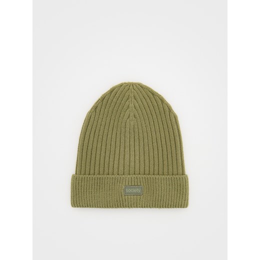 Reserved - Czapka beanie z wiskozą - ciemnozielony ze sklepu Reserved w kategorii Czapki dziecięce - zdjęcie 175398191