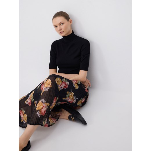 Reserved - Plisowana spódnica midi - wielobarwny Reserved M Reserved