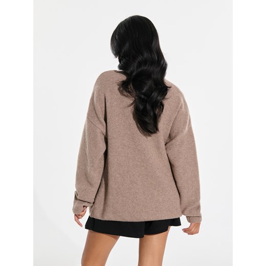 Sweter damski Sinsay z okrągłym dekoltem 