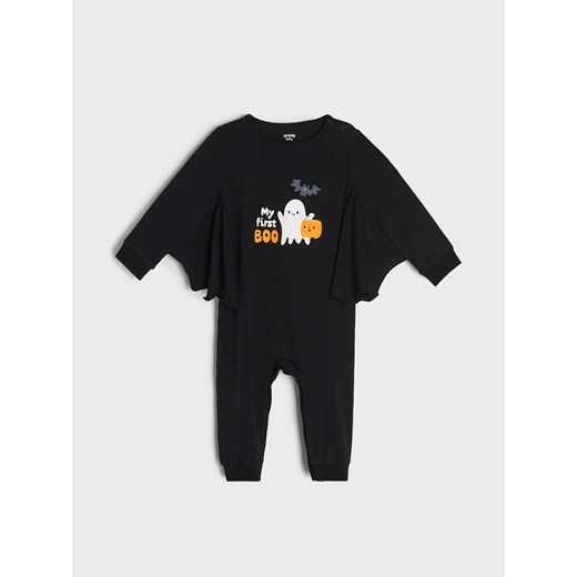 Sinsay - Pajacyk z czapką - czarny Sinsay 68 Sinsay