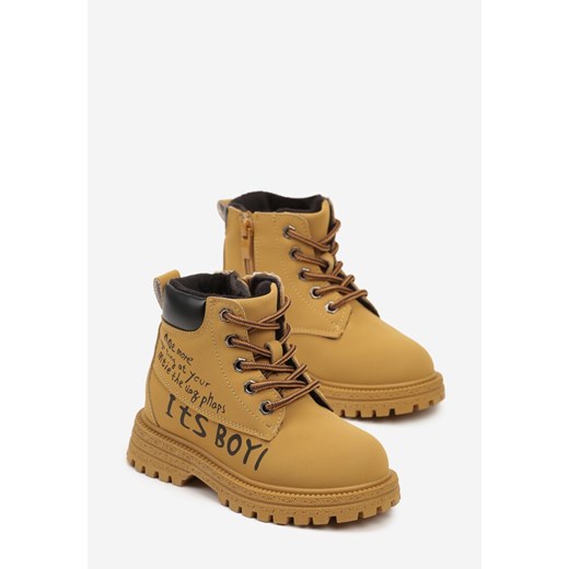 Buty zimowe dziecięce Born2be brązowe jesienne 