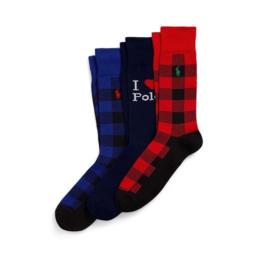 Polo Ralph Lauren skarpetki 3-pack męskie kolor szary 449958863 ze sklepu ANSWEAR.com w kategorii Skarpetki męskie - zdjęcie 175401952