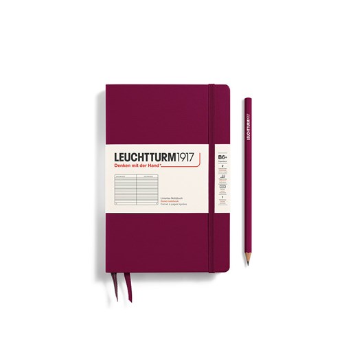 LEUCHTTURM1917 Notatnik w kolorze bordowym w linie - B6+ ze sklepu Limango Polska w kategorii Akcesoria biurowe - zdjęcie 175403800