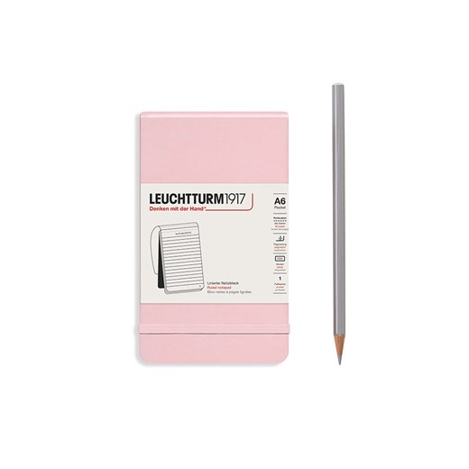 LEUCHTTURM1917 Notatnik w kolorze jasnoróżowym w linie - A6 ze sklepu Limango Polska w kategorii Akcesoria do paznokci - zdjęcie 175403810