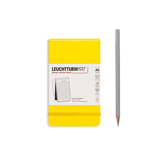 LEUCHTTURM1917 Notatnik w kolorze żółtym w linie - A6 ze sklepu Limango Polska w kategorii Akcesoria biurowe - zdjęcie 175403812