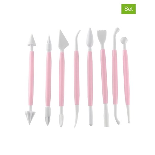 Zenker 8-częściowy zestaw w kolorze jasnoróżowo-białym do modelowania - dł. 16 cm ze sklepu Limango Polska w kategorii Akcesoria do pieczenia - zdjęcie 175404213