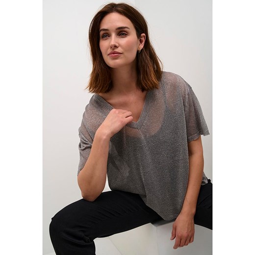 Kaffe Sweter w kolorze srebrnym Kaffe XL Limango Polska wyprzedaż