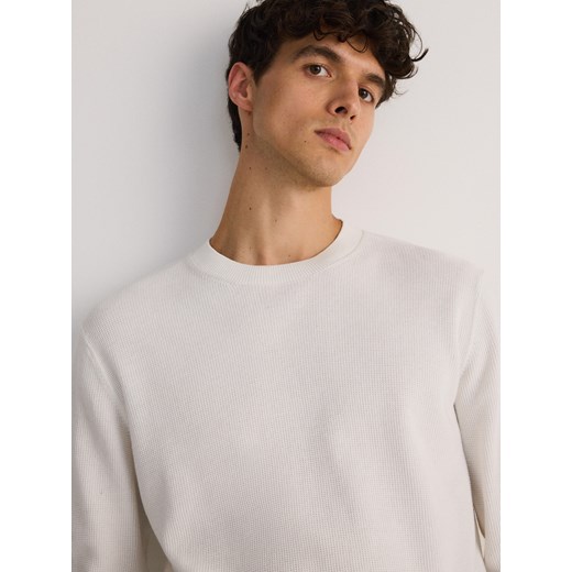 Reserved - Bawełniany sweter - biały Reserved M Reserved