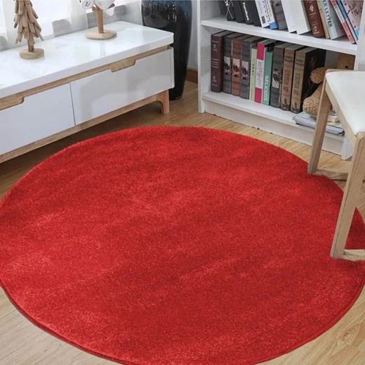 Czerwony okrągły elegancki dywan - Bernis 3X Profeos One Size Edinos.pl