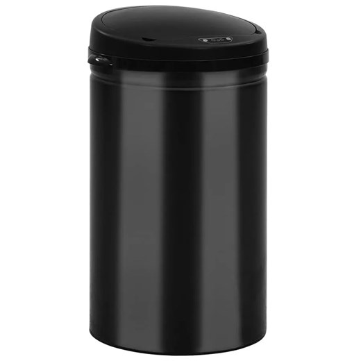Stalowy czarny kosz na śmieci z czujnikiem ruchu 40L T4-Z97 - id: 45992 - marki Elior - 175410253 Stalowy czarny kosz na śmieci z czujnikiem ruchu 40L T4-Z97 ze sklepu Edinos.pl w kategorii Dom - zdjęcie 175410253