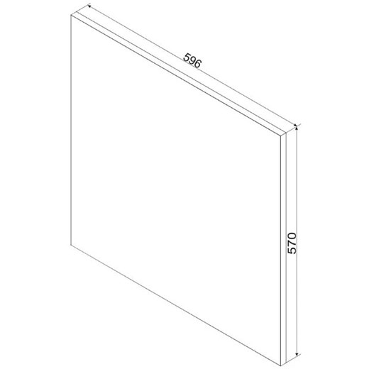 Biały front do zabudowy zmywarki z panelem widocznym 60 cm - Goya 16X Elior One Size Edinos.pl
