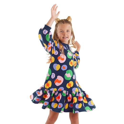 Denokids Sukienka &quot;Flowers Girl&quot; w kolorze granatowym ze sklepu Limango Polska w kategorii Sukienki dziewczęce - zdjęcie 175411953