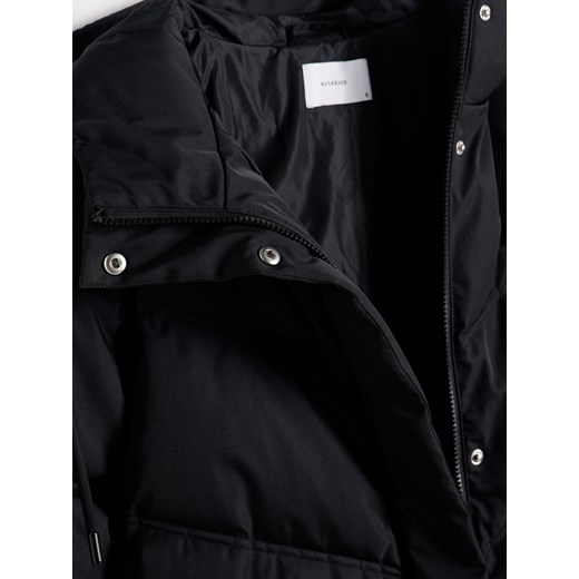 Reserved - Pikowana kurtka z kapturem - czarny Reserved XS Reserved