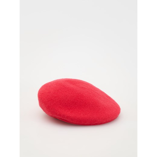 Reserved - Klasyczny beret z wełną - czerwony ze sklepu Reserved w kategorii Berety damskie - zdjęcie 175412601