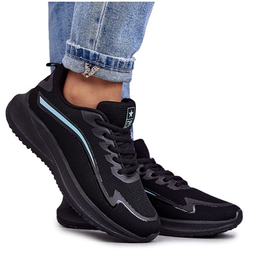 Damskie Modne Buty Sportowe Sneakersy Czarne Ida ze sklepu ButyModne.pl w kategorii Buty sportowe damskie - zdjęcie 175414912