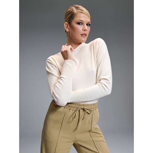 Sinsay - Sweter z wełną - kremowy Sinsay M Sinsay