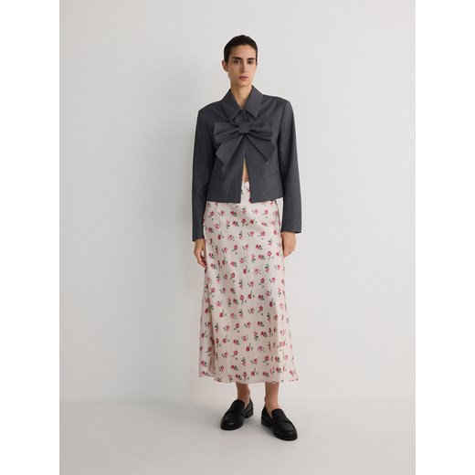 Reserved - Krótka marynarka z kokardą - szary Reserved L Reserved