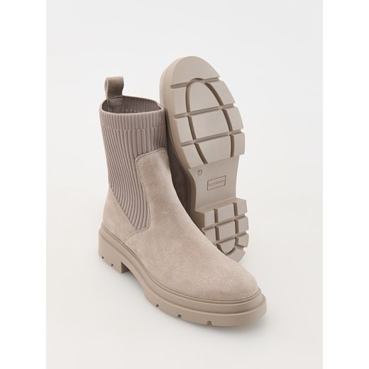 Reserved - Zamszowe botki - jasnoszary Reserved 38 Reserved