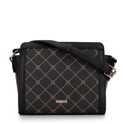 Damska crossbody w monogram czarna ze sklepu WITTCHEN w kategorii Listonoszki - zdjęcie 175419900