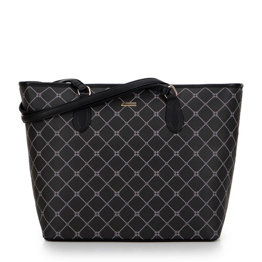 Damska shopperka w monogram czarna ze sklepu WITTCHEN w kategorii Torby Shopper bag - zdjęcie 175419950