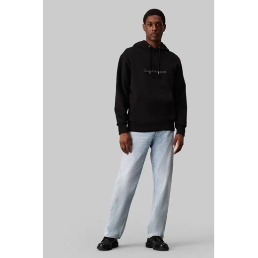 Bluza męska Calvin Klein czarna jesienna z napisami