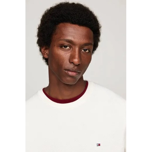 Sweter męski biały Tommy Hilfiger bawełniany