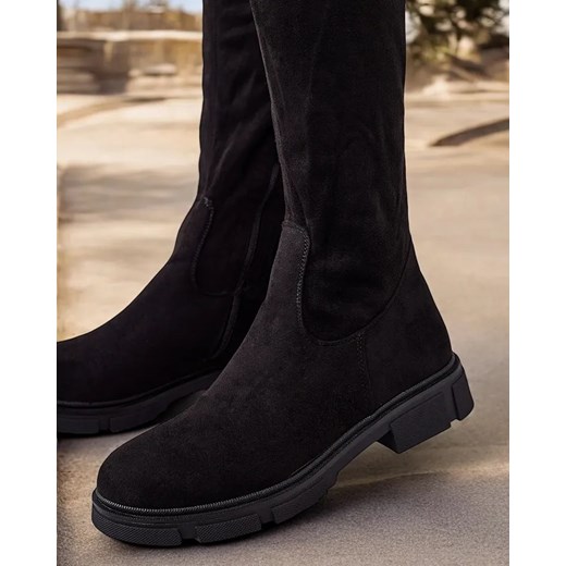 Royalfashion Damskie wsuwane kozaki za kolano Robus Royalfashion.pl 37 wyprzedaż royalfashion.pl