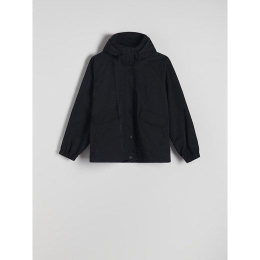 Reserved - Kurtka oversize z kapturem - czarny Reserved M Reserved