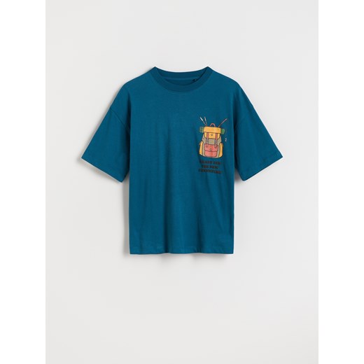 Reserved - T-shirt oversize - ciemny turkus Reserved 122 (6-7 lat) Reserved