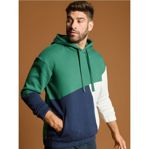 Sinsay - Bluza z kapturem - zielony ze sklepu Sinsay w kategorii Bluzy męskie - zdjęcie 175426264
