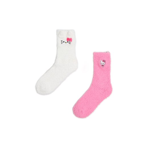 Cropp - Pluszowe skarpetki Hello Kitty - różowy ze sklepu Cropp w kategorii Skarpetki damskie - zdjęcie 175427611