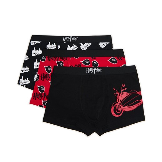 Cropp - 3 pack bokserek Harry Potter - czarny Cropp L Cropp