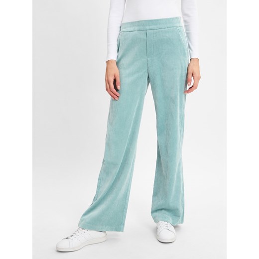 Marie Lund Szerokie spodnie Kobiety Sztuczne włókno miętowy jednolity ze sklepu vangraaf w kategorii Spodnie damskie - zdjęcie 175427691