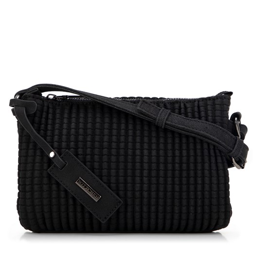 Minitorebka crossbody w geometryczny wzór czarna ze sklepu WITTCHEN w kategorii Listonoszki - zdjęcie 175427803