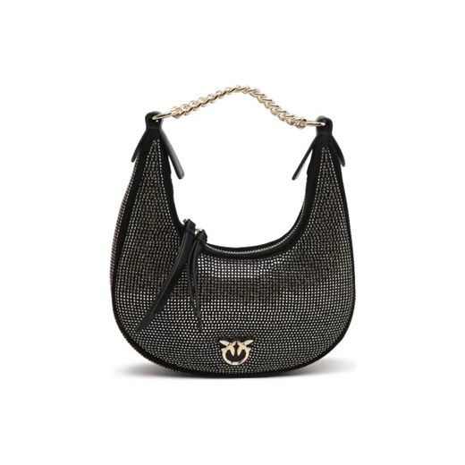 Pinko Hobo BRIOCHE MINI MICROFIBRA+S | z dodatkiem skóry ze sklepu Gomez Fashion Store w kategorii Torebki hobo - zdjęcie 175438293